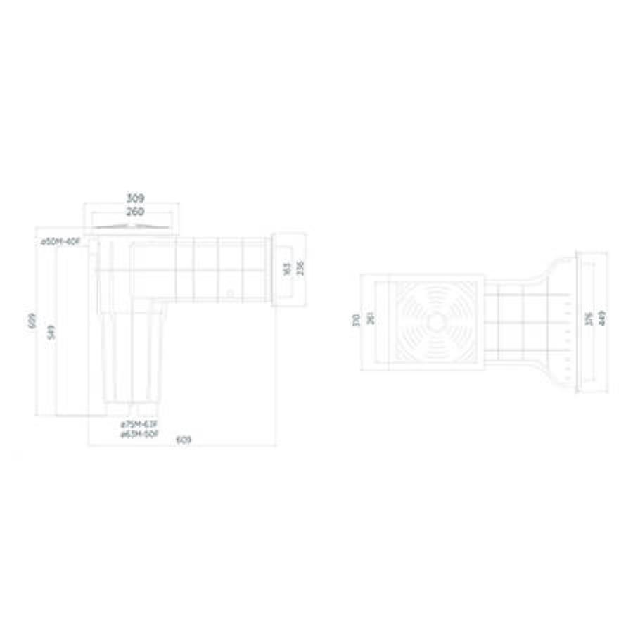 Großmund-Maxi-Skimmer (für Beton- und Liner-Pools)